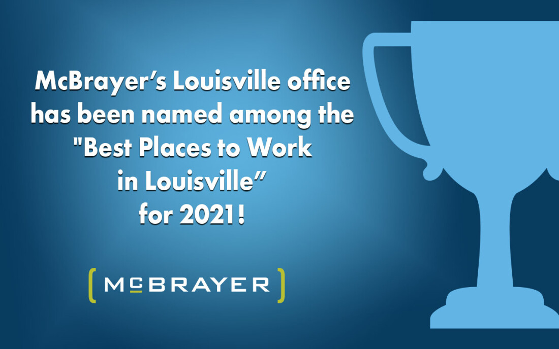 McBrayer PLLC Louisville Office Named to “Best Places to Work in